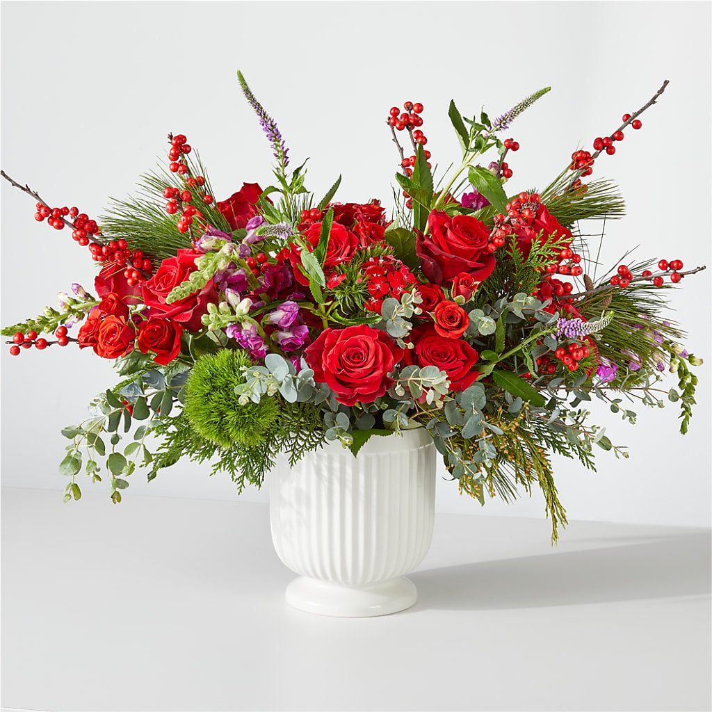Big Red Bow Bouquet – Corner Flowers, Brooklyn NY
