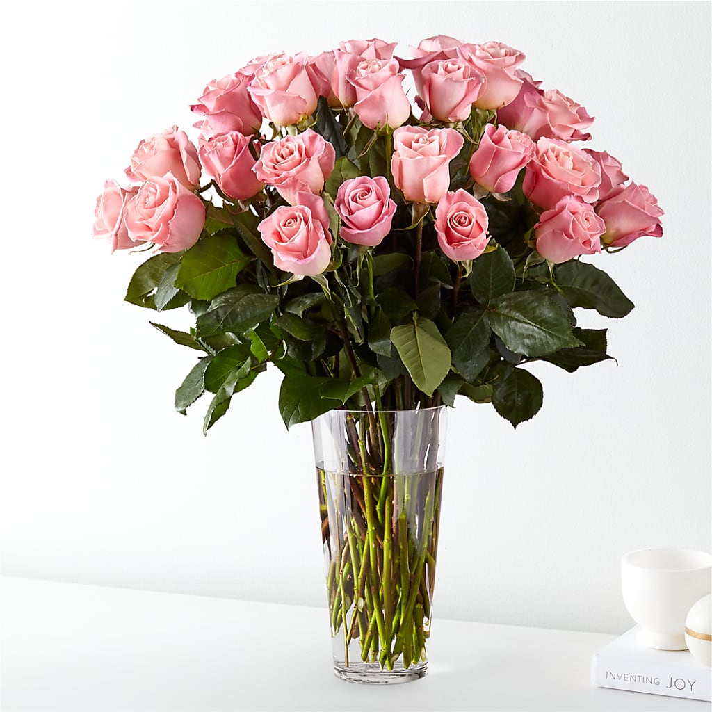 Long Stem Pink Rose Bouquet – Corner Flowers, Brooklyn NY
