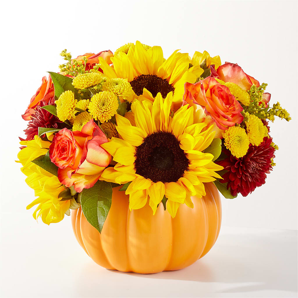 Golden Gourd Pumpkin Bouquet – Corner Flowers, Brooklyn NY