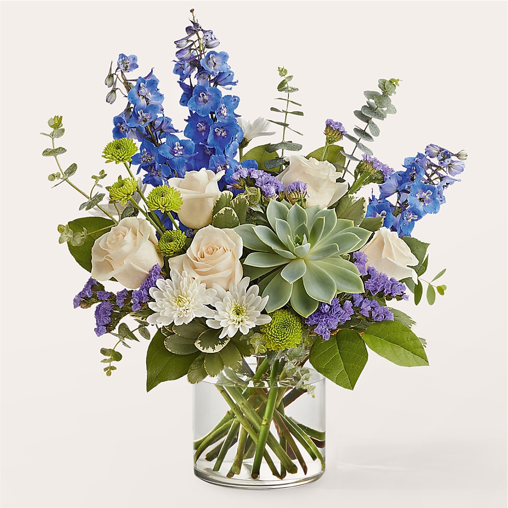 Cerulean Waves Bouquet – Corner Flowers, Brooklyn NY