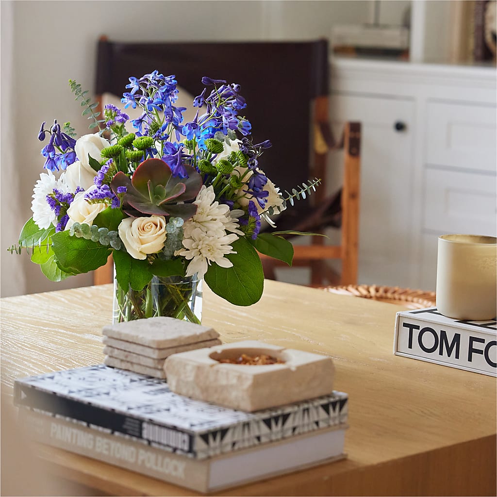 Cerulean Waves Bouquet – Corner Flowers, Brooklyn NY