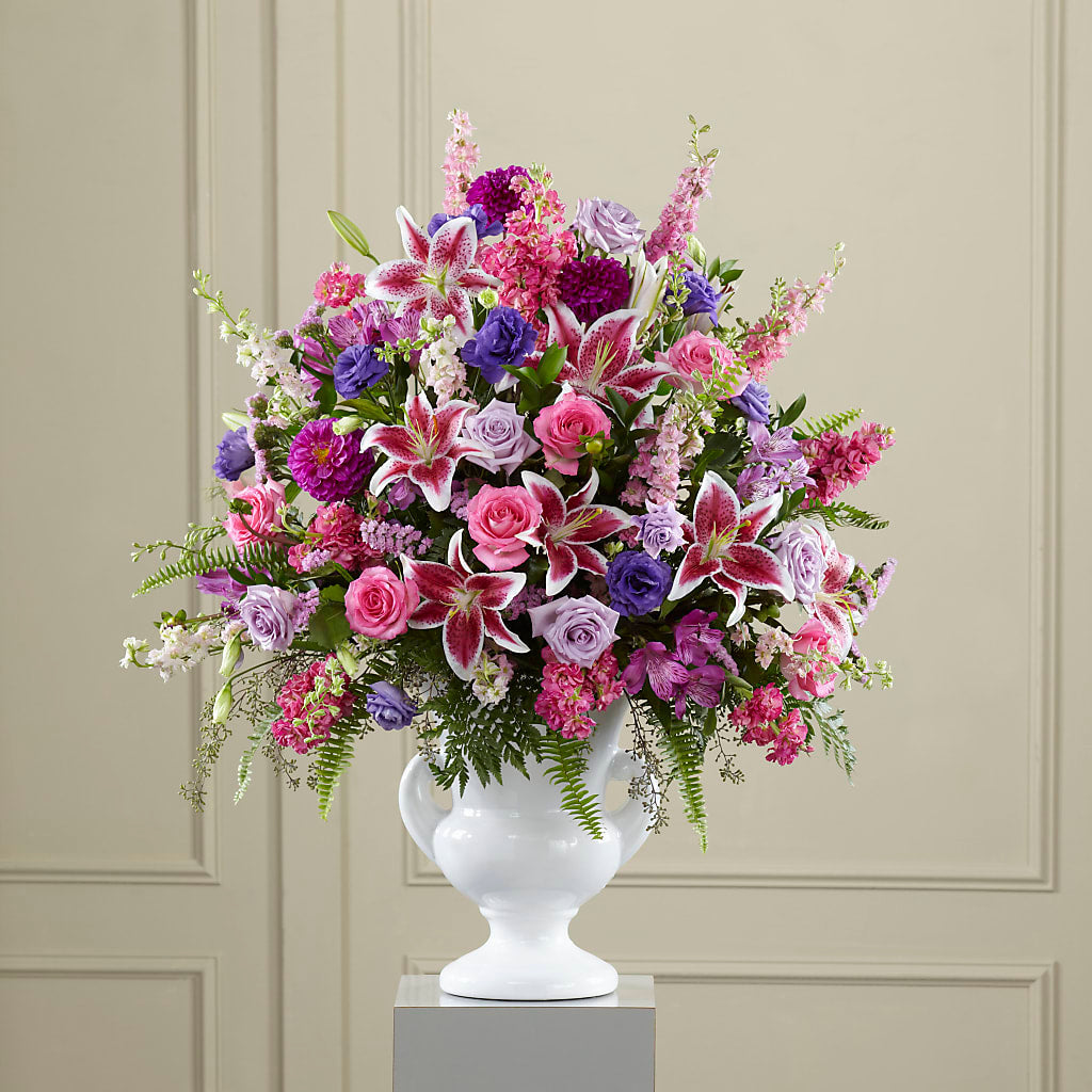 Peaceful Tribute Arrangement – Corner Flowers, Brooklyn NY