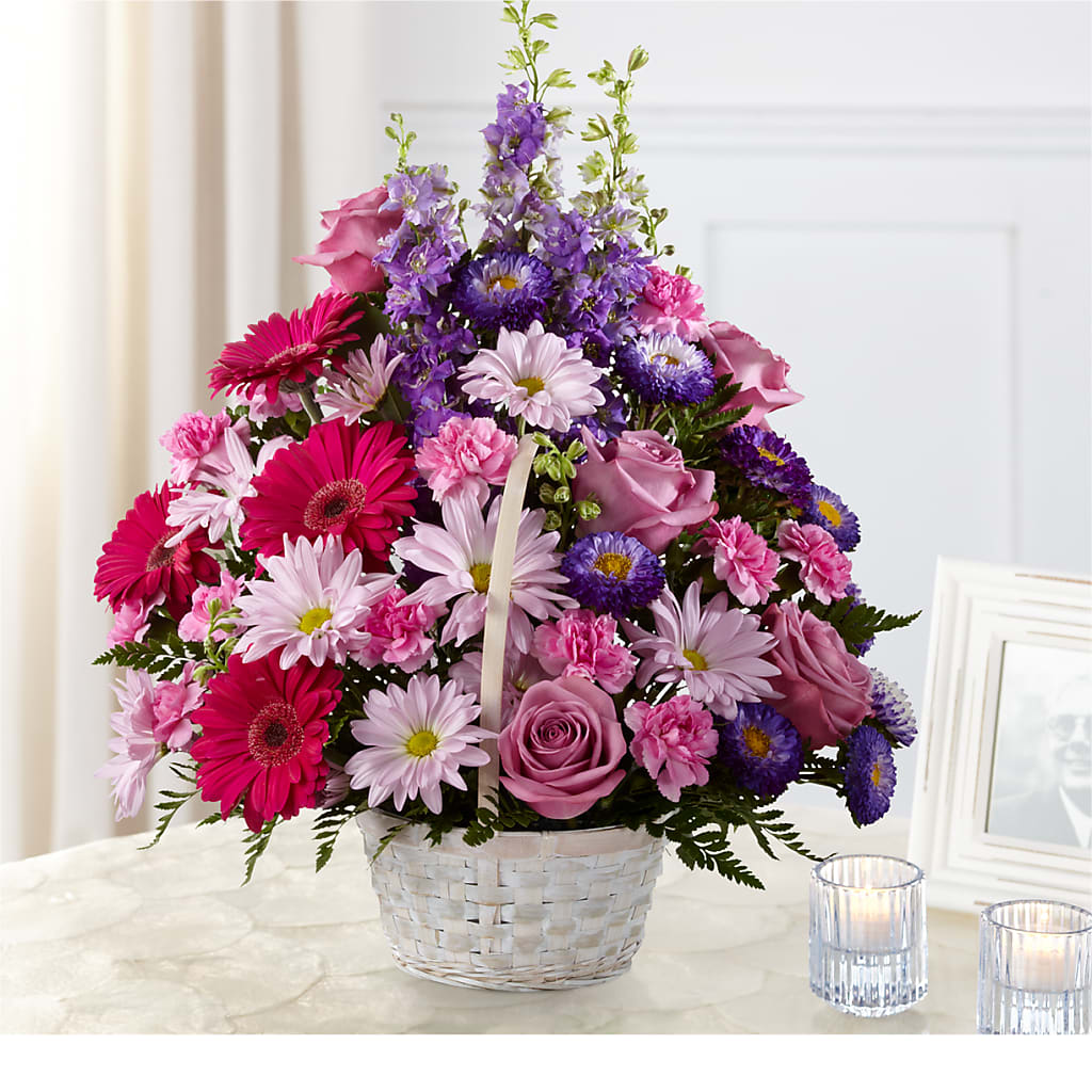 Pastel Peace Basket – Corner Flowers, Brooklyn NY