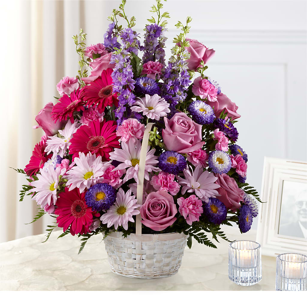 Pastel Peace Basket – Corner Flowers, Brooklyn NY