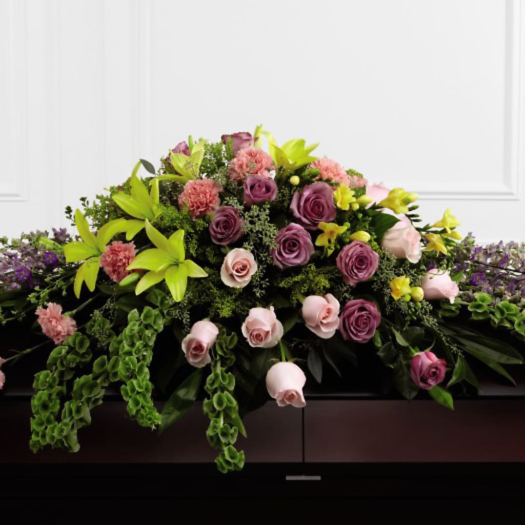Forever Beloved Casket Spray – Corner Flowers, Brooklyn NY
