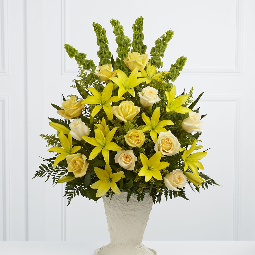 Golden Memories Arrangement – Corner Flowers, Brooklyn NY