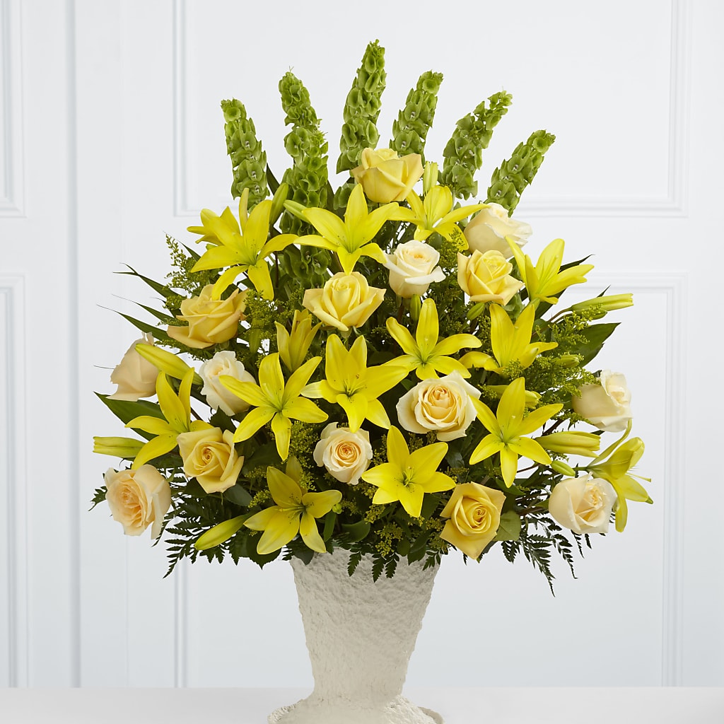 Golden Memories Arrangement – Corner Flowers, Brooklyn NY