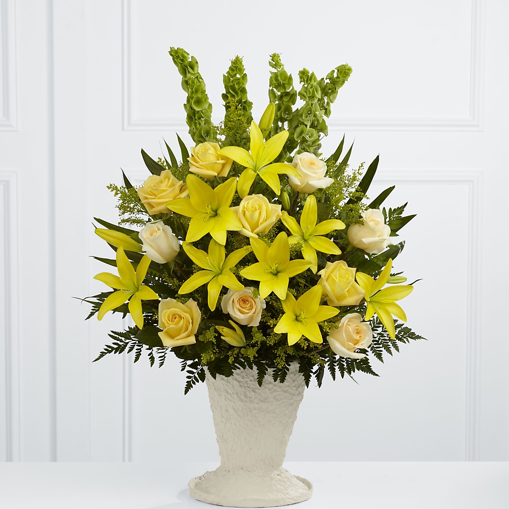 Golden Memories Arrangement – Corner Flowers, Brooklyn NY
