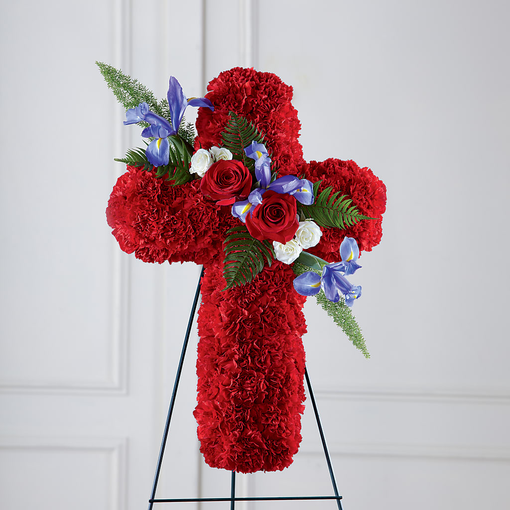 Faithful Hero Floral Cross – Corner Flowers, Brooklyn NY