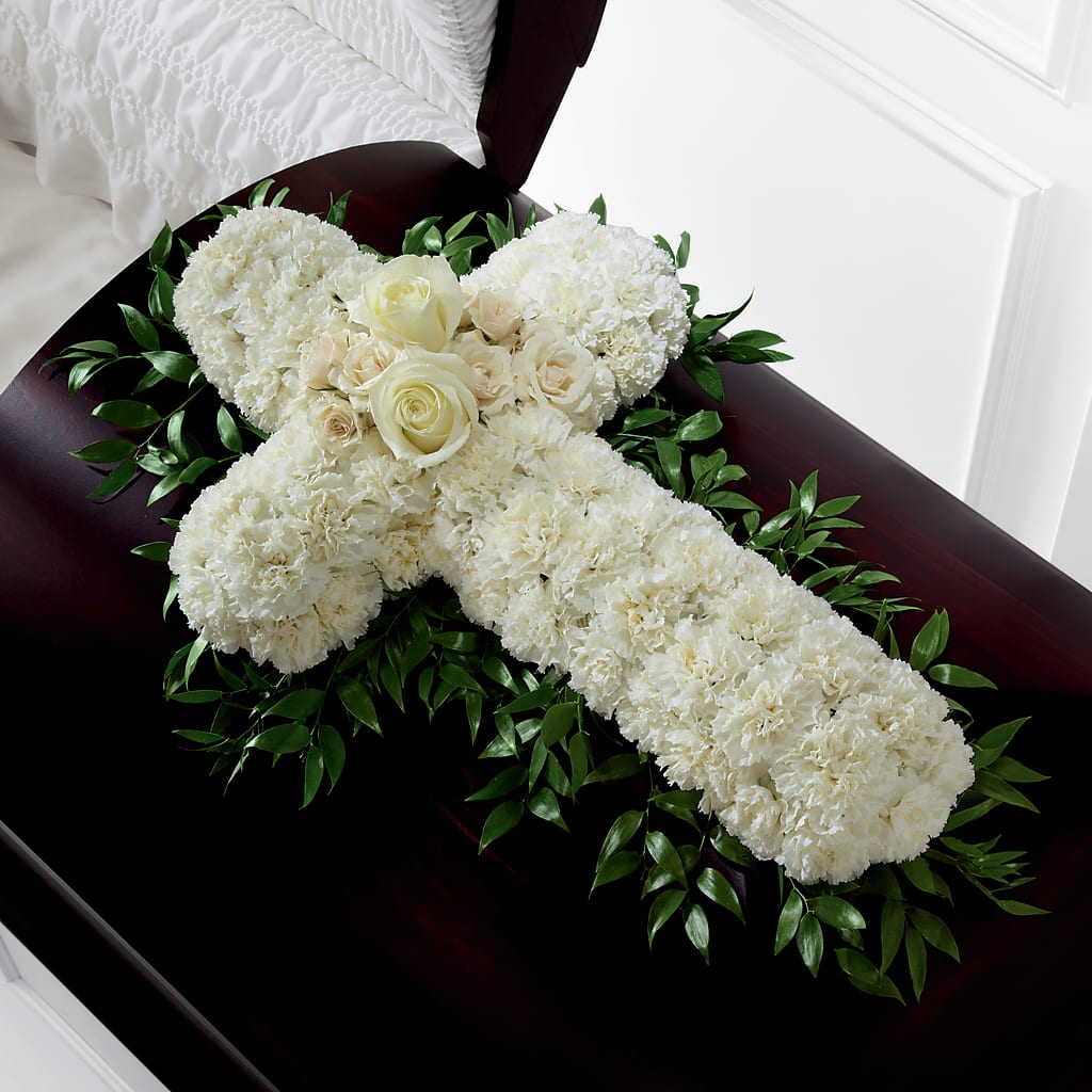 Peaceful Memories Casket Spray (Standard) – Corner Flowers, Brooklyn NY