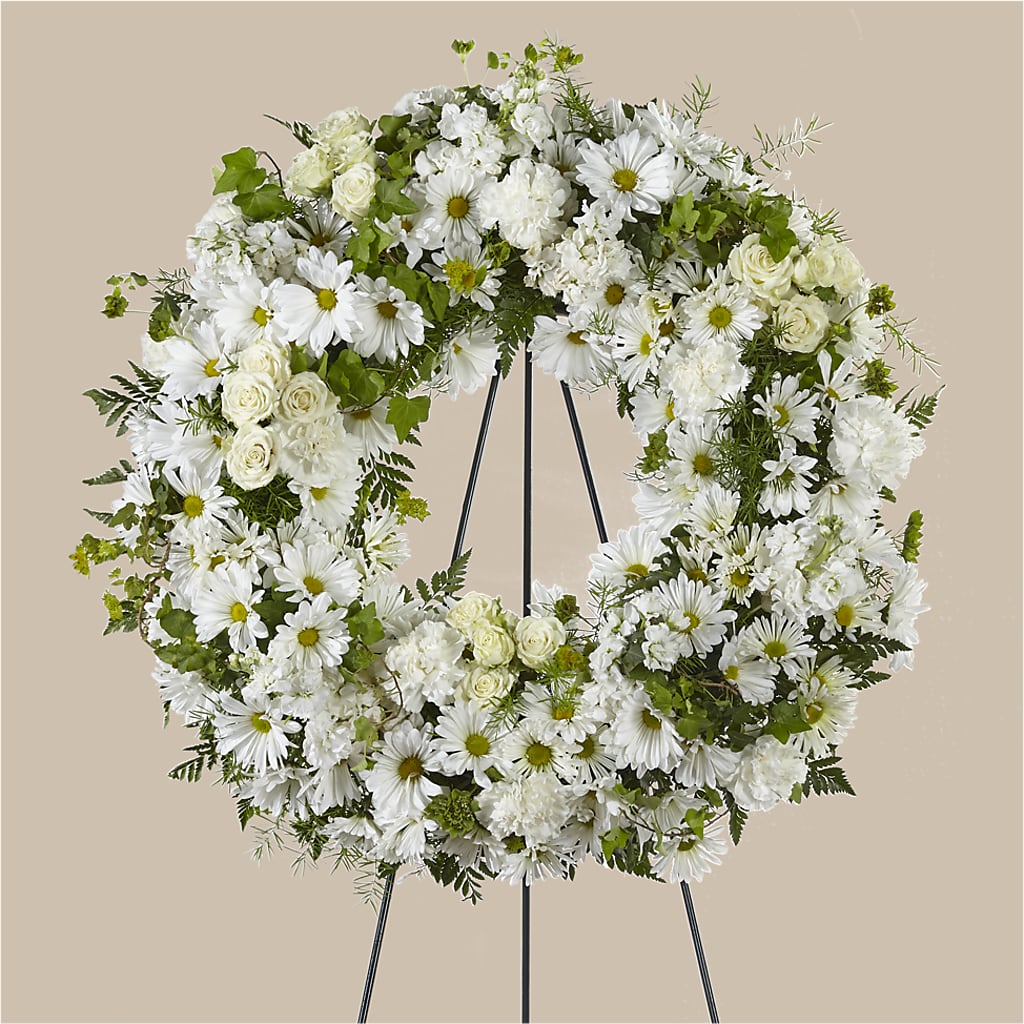 Faithful Wishes Wreath – Corner Flowers, Brooklyn NY