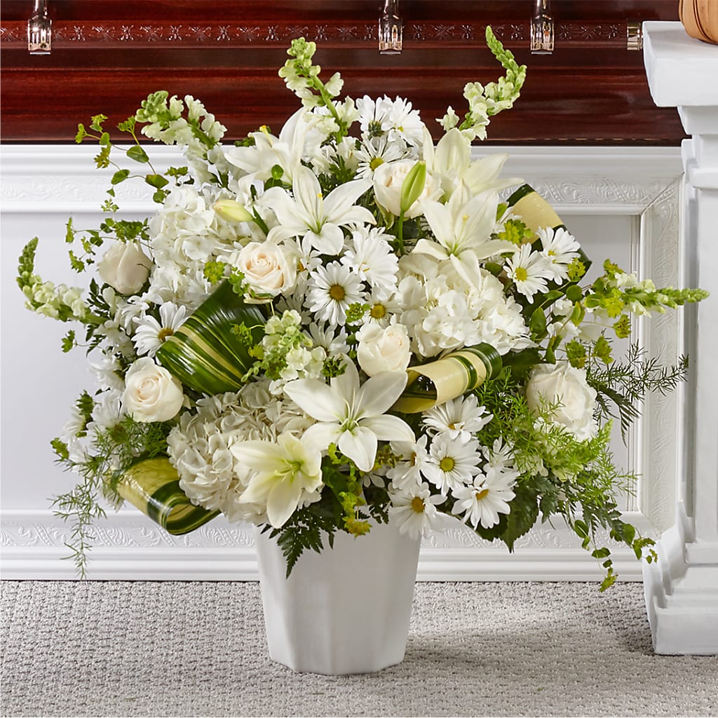 Thoughts of Tranquility Floor Basket – Corner Flowers, Brooklyn NY
