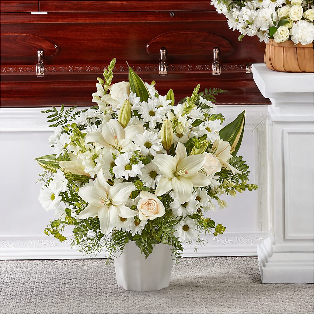 Thoughts of Tranquility Floor Basket – Corner Flowers, Brooklyn NY