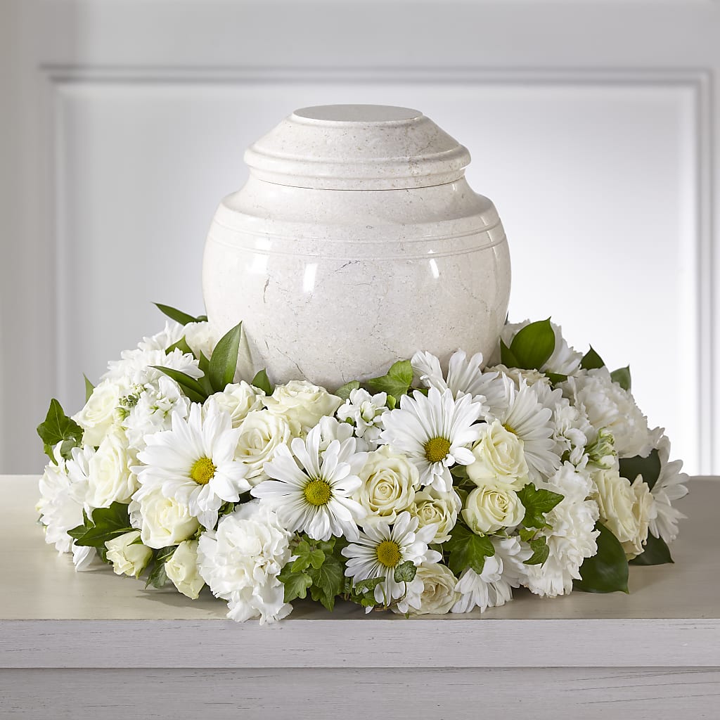 Ivory Gardens Cremation Adornment – Corner Flowers, Brooklyn NY
