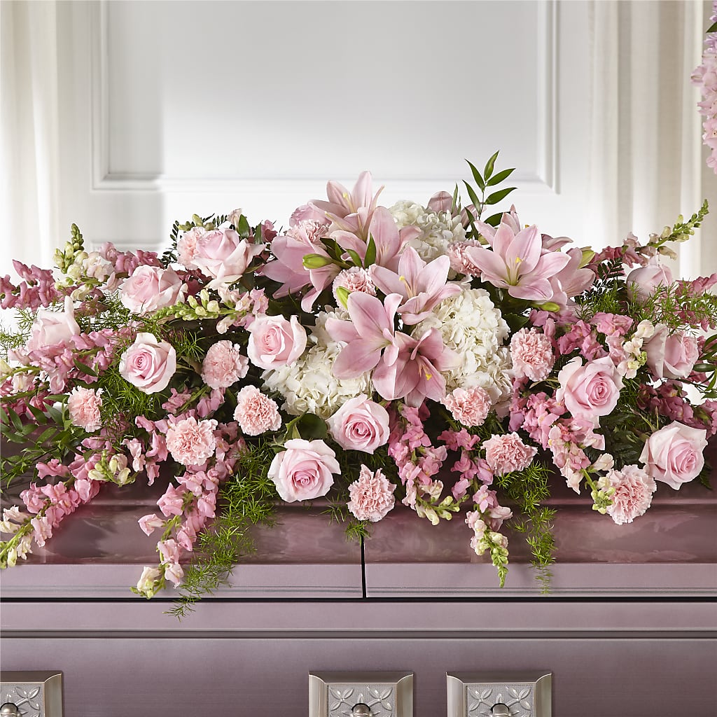 Life & Remembrance Casket Spray – Corner Flowers, Brooklyn NY