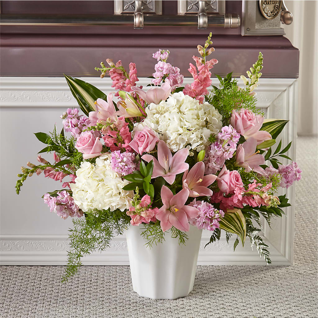 Simply Serene Floor Basket – Corner Flowers, Brooklyn NY