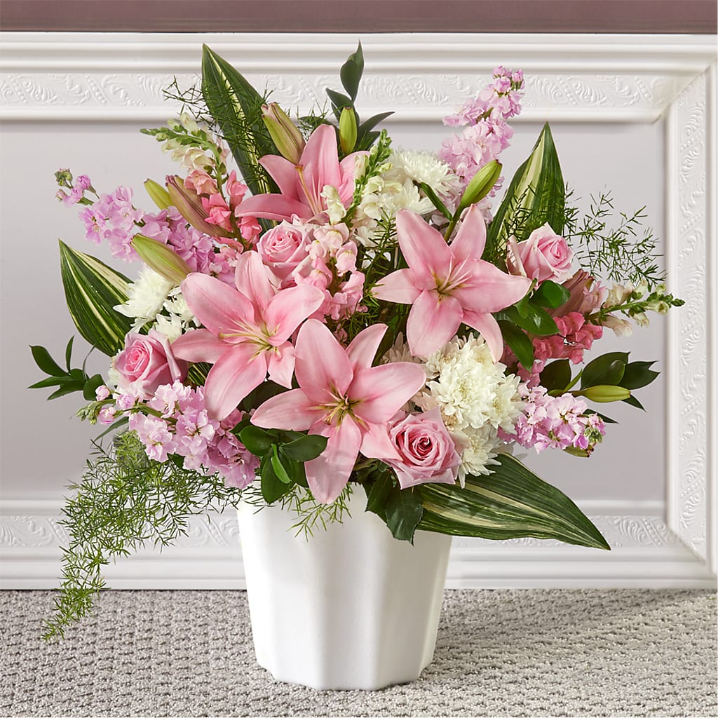 Simply Serene Floor Basket – Corner Flowers, Brooklyn NY