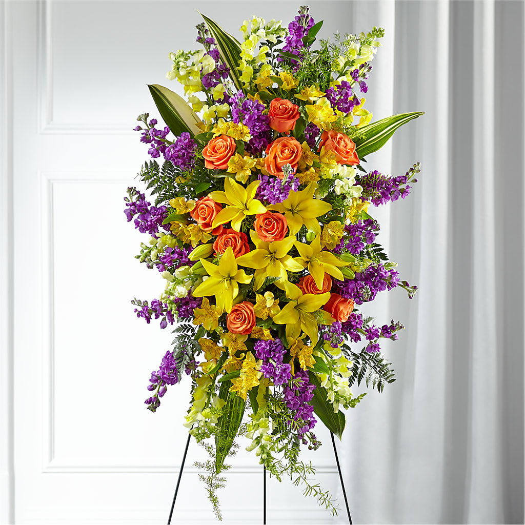Thoughtful Prayers Standing Spray – Corner Flowers, Brooklyn NY