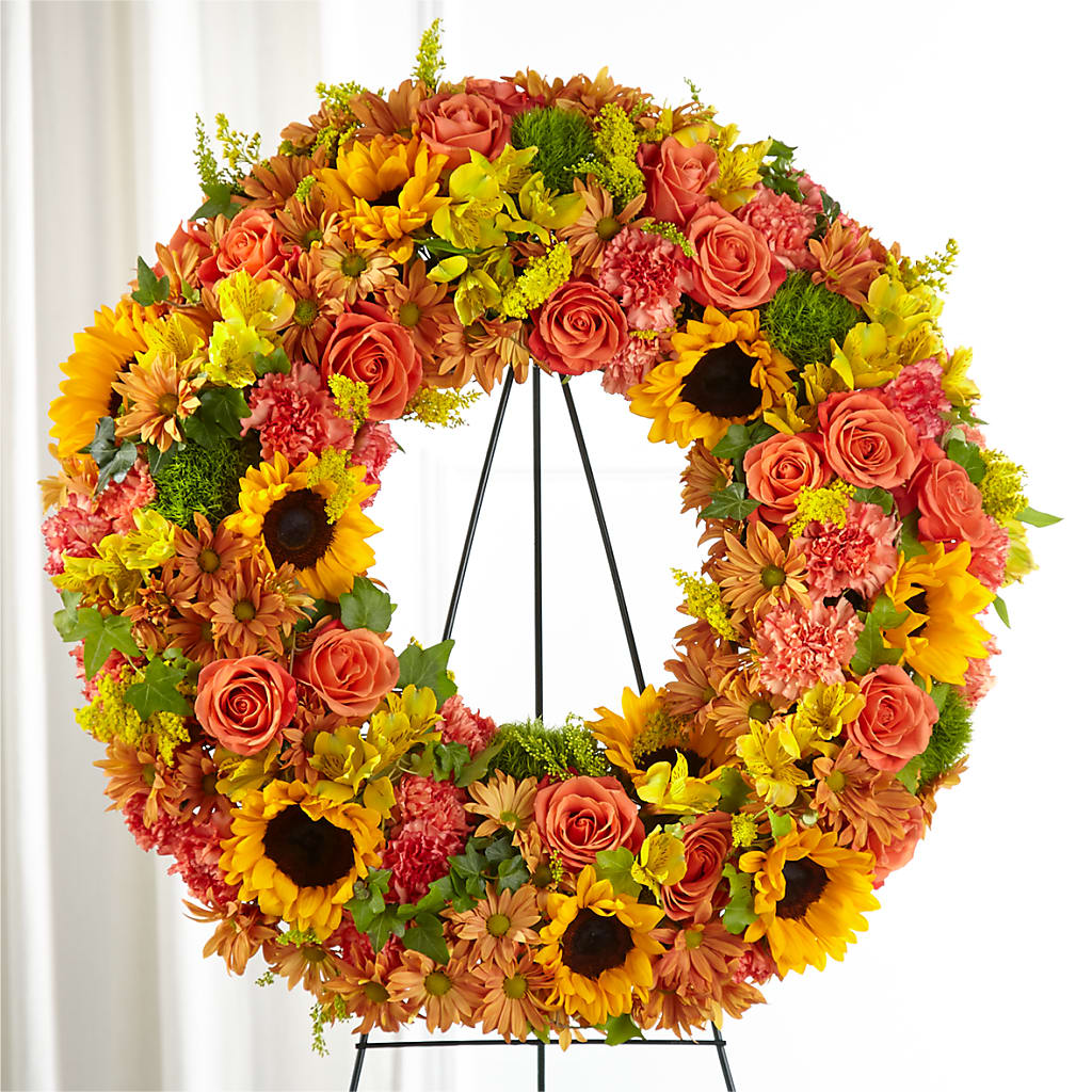 Autumnal Memories Wreath (Standard) – Corner Flowers, Brooklyn NY