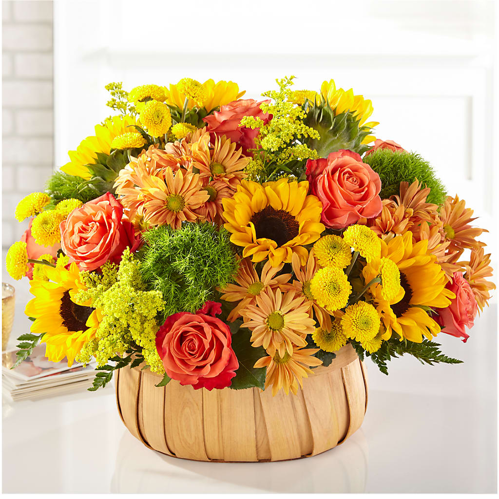 Harvest Sunflower Basket – Corner Flowers, Brooklyn NY