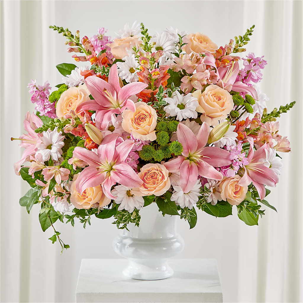 Heartfelt Gesture Urn Arrangement – Corner Flowers, Brooklyn NY