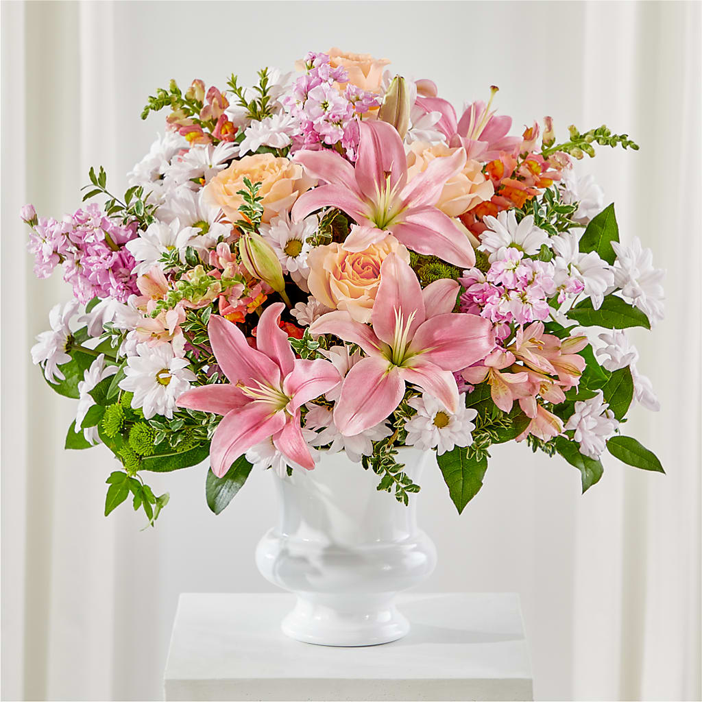 Heartfelt Gesture Urn Arrangement – Corner Flowers, Brooklyn NY