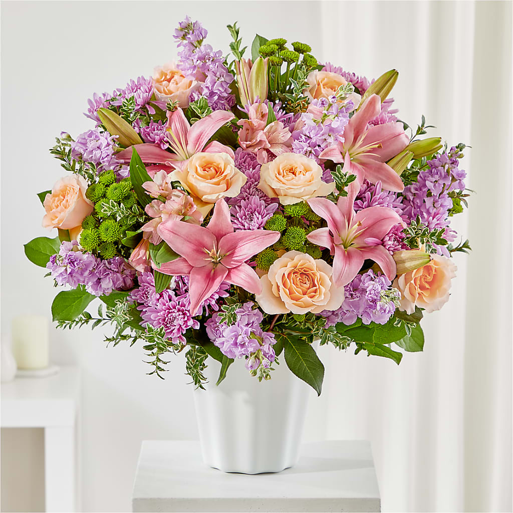 Supportive Embrace Tabletop Basket – Corner Flowers, Brooklyn NY