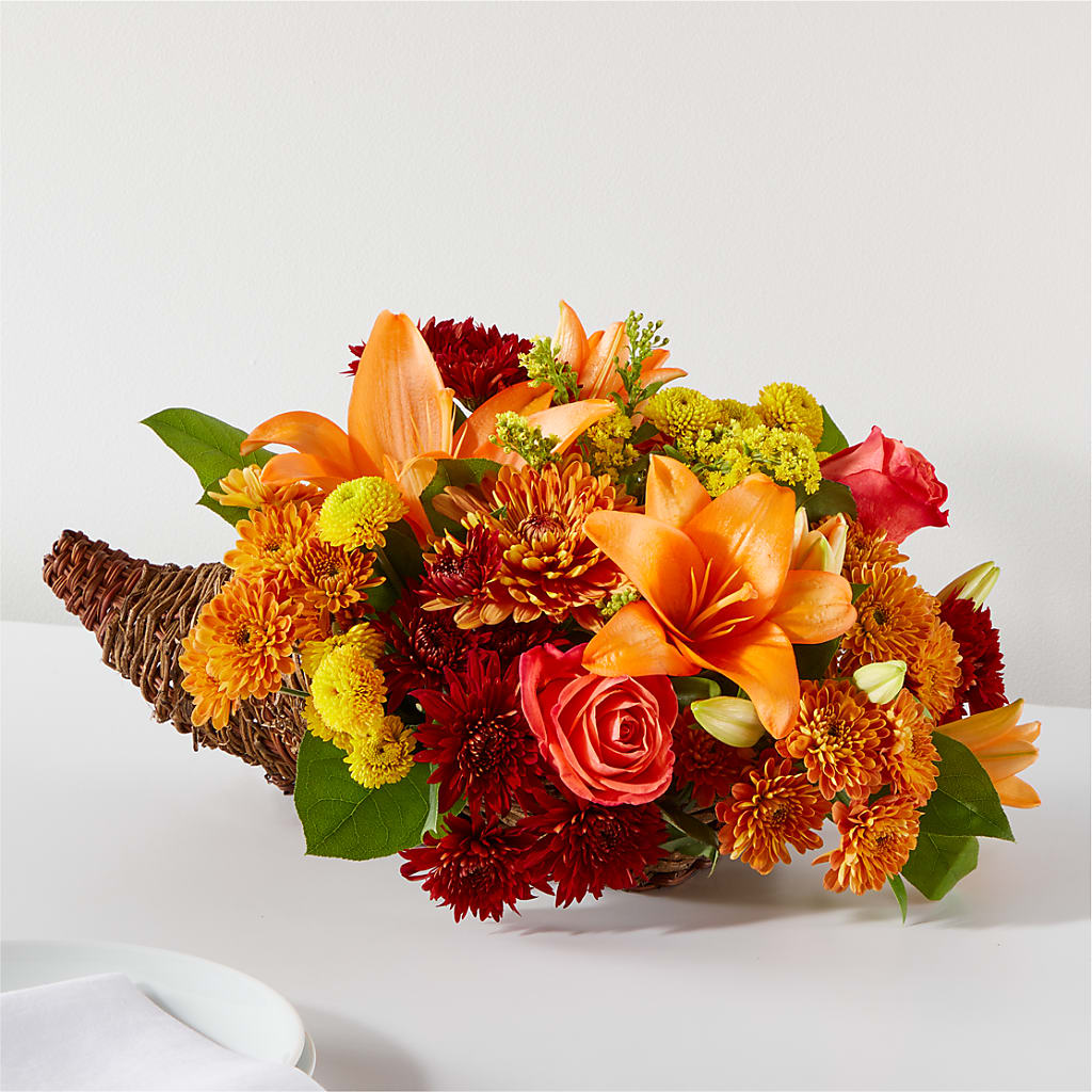 Bouquet of Blessings Cornucopia – Corner Flowers, Brooklyn NY