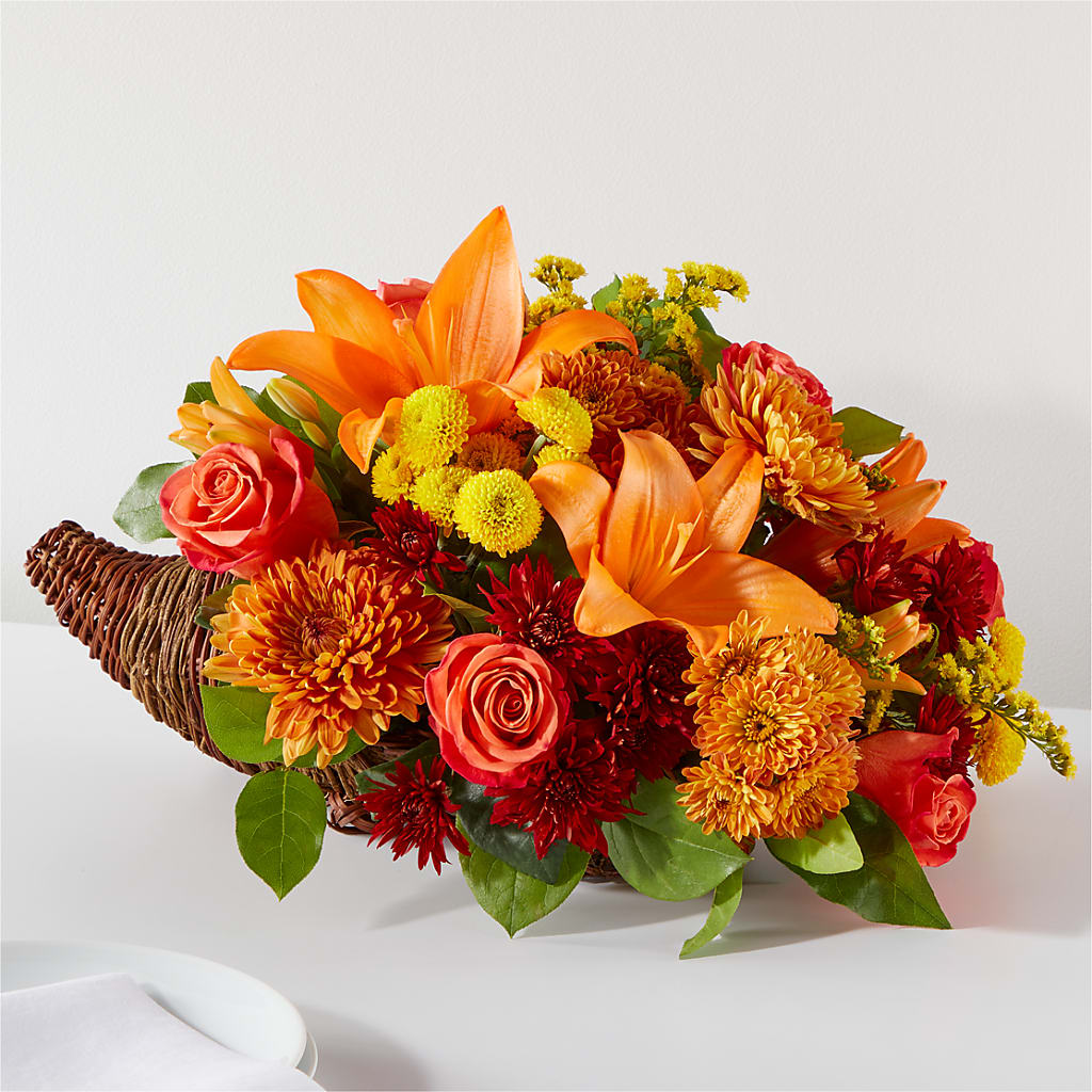 Bouquet of Blessings Cornucopia – Corner Flowers, Brooklyn NY