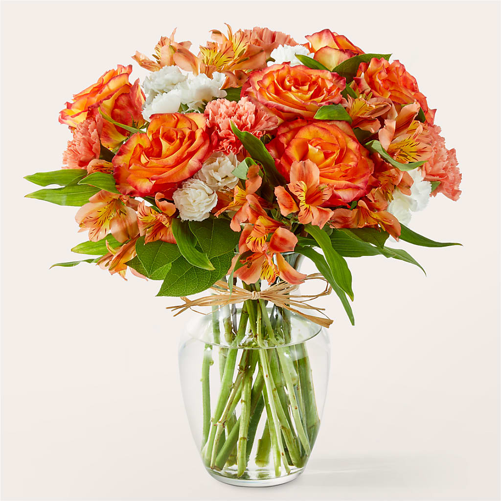 Apricot Glow Bouquet – Corner Flowers, Brooklyn NY