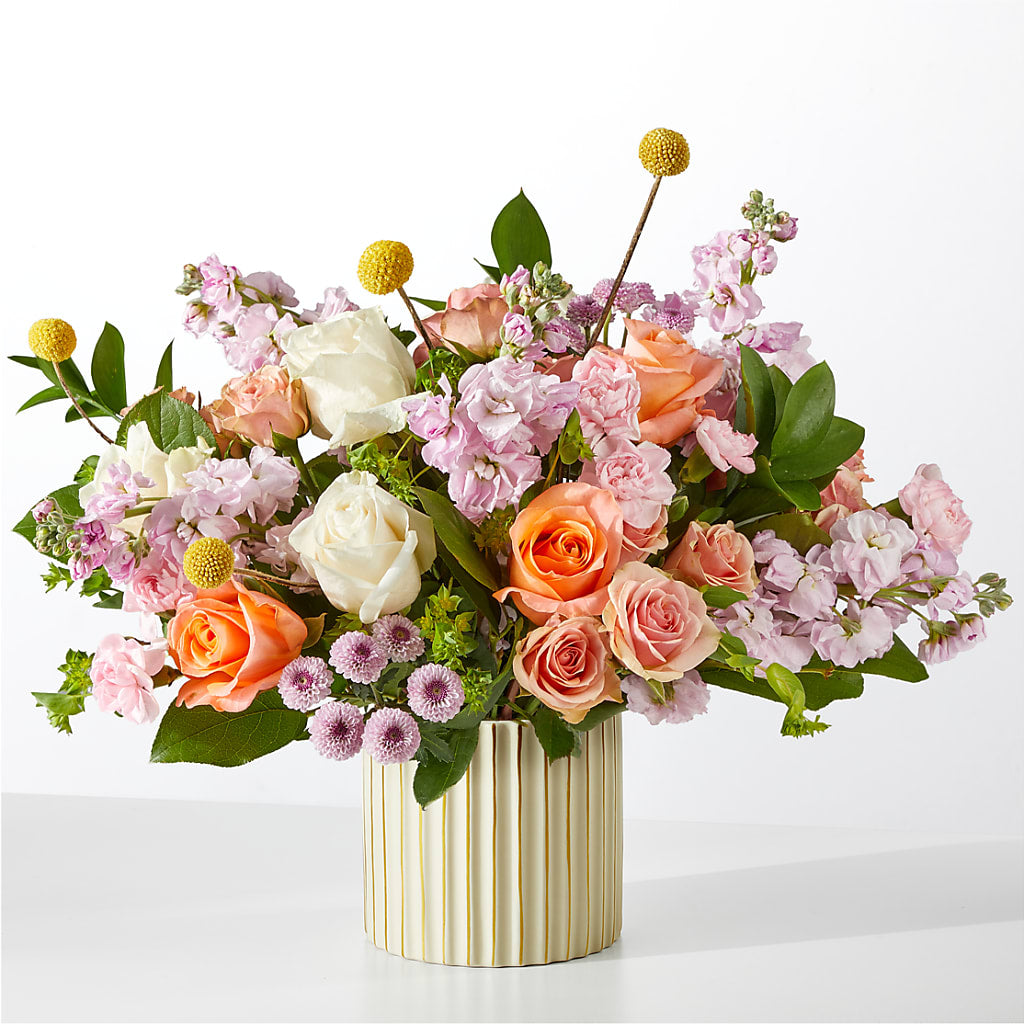 French Market Bouquet with Ivory Vase – Corner Flowers, Brooklyn NY