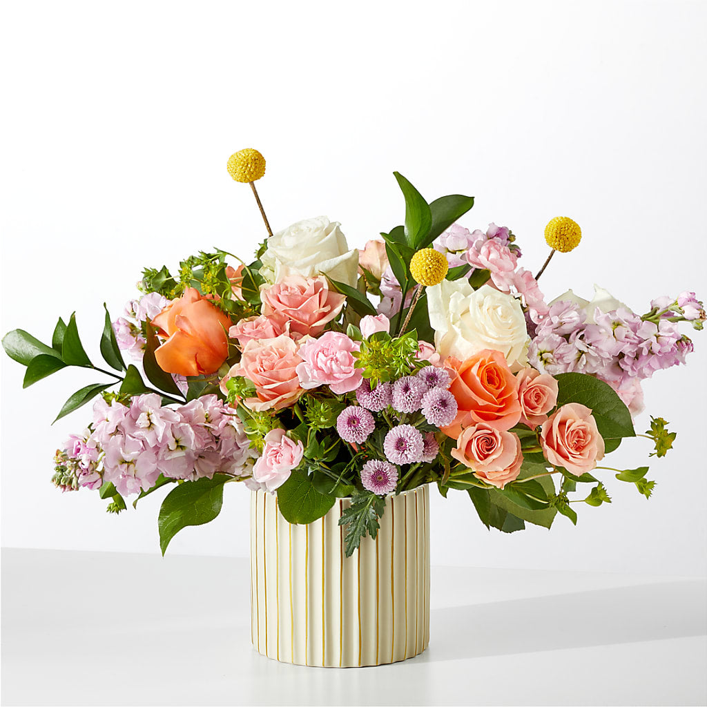 French Market Bouquet with Ivory Vase – Corner Flowers, Brooklyn NY