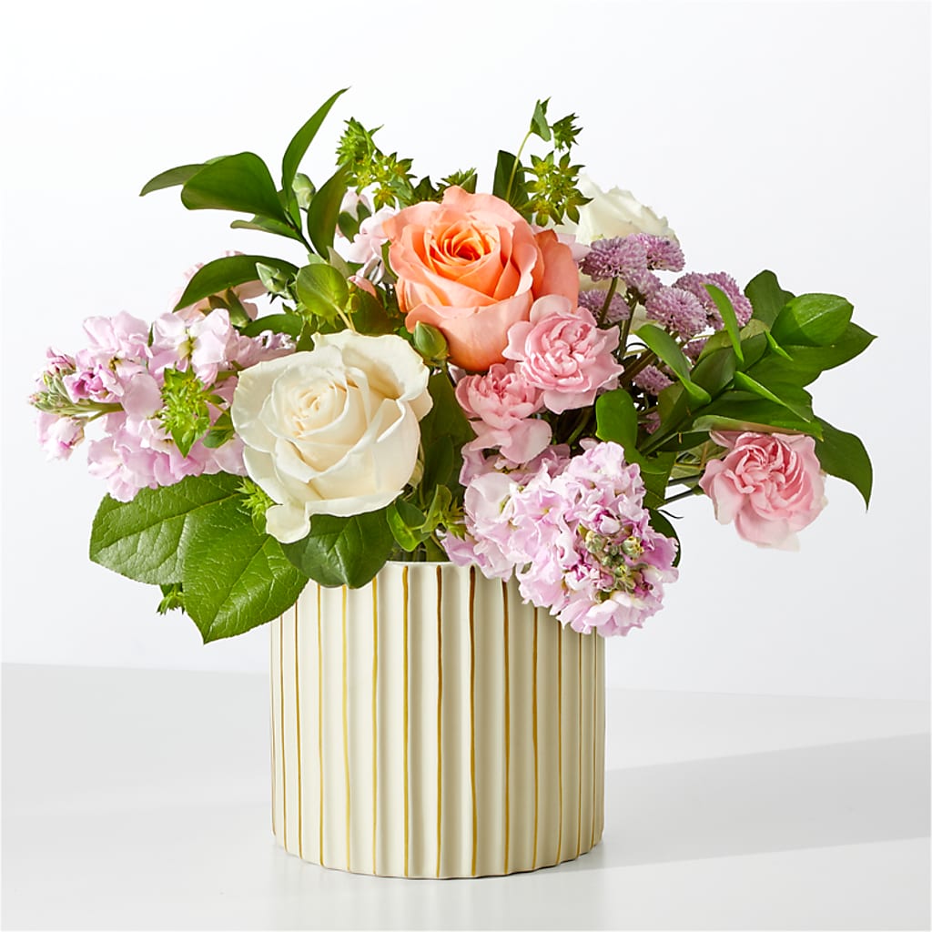 French Market Bouquet with Ivory Vase – Corner Flowers, Brooklyn NY