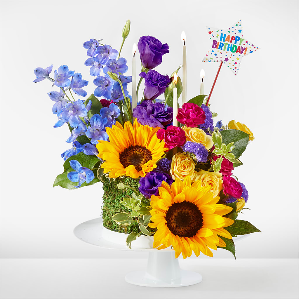 Star of the Day Floral Cake – Corner Flowers, Brooklyn NY