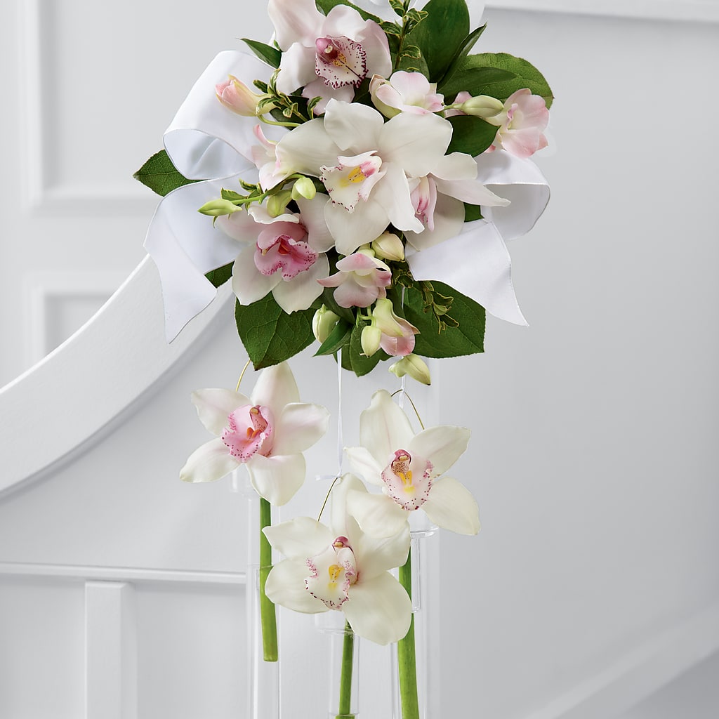 Perfect Entrance Pew Arrangement – Corner Flowers, Brooklyn NY