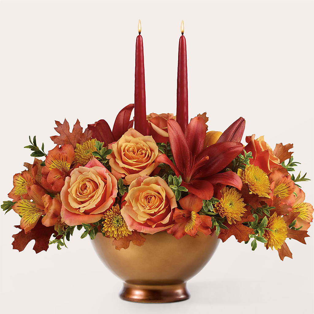 Harvest Table Centerpiece –  Corner Flowers, Brooklyn NY