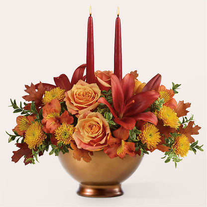 Harvest Table Centerpiece –  Corner Flowers, Brooklyn NY