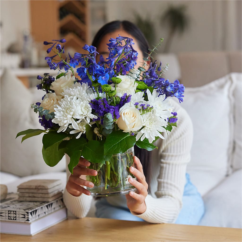 Cerulean Waves Bouquet –  Corner Flowers, Brooklyn NY