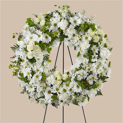 Faithful Wishes Wreath –  Corner Flowers, Brooklyn NY