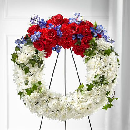 Patriotic Passion Wreath –  Corner Flowers, Brooklyn NY