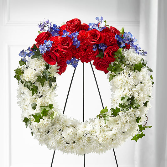 Patriotic Passion Wreath –  Corner Flowers, Brooklyn NY