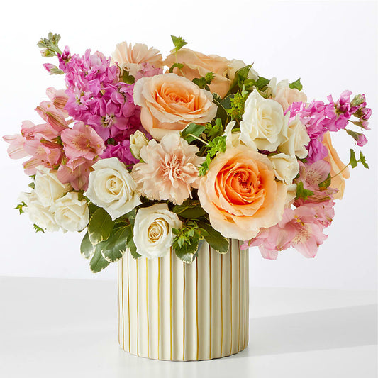 Paradise Bouquet with Ivory Vase –  Corner Flowers, Brooklyn NY