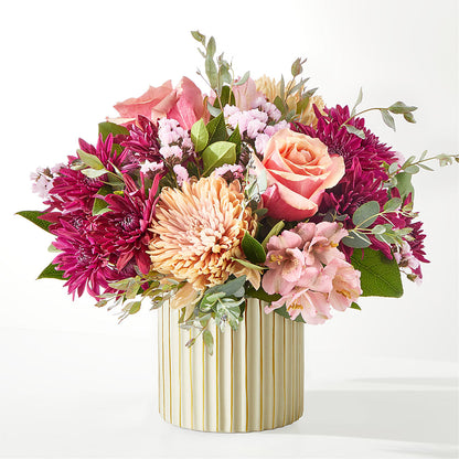 Berry Cobbler Bouquet with Ivory Vase –  Corner Flowers, Brooklyn NY