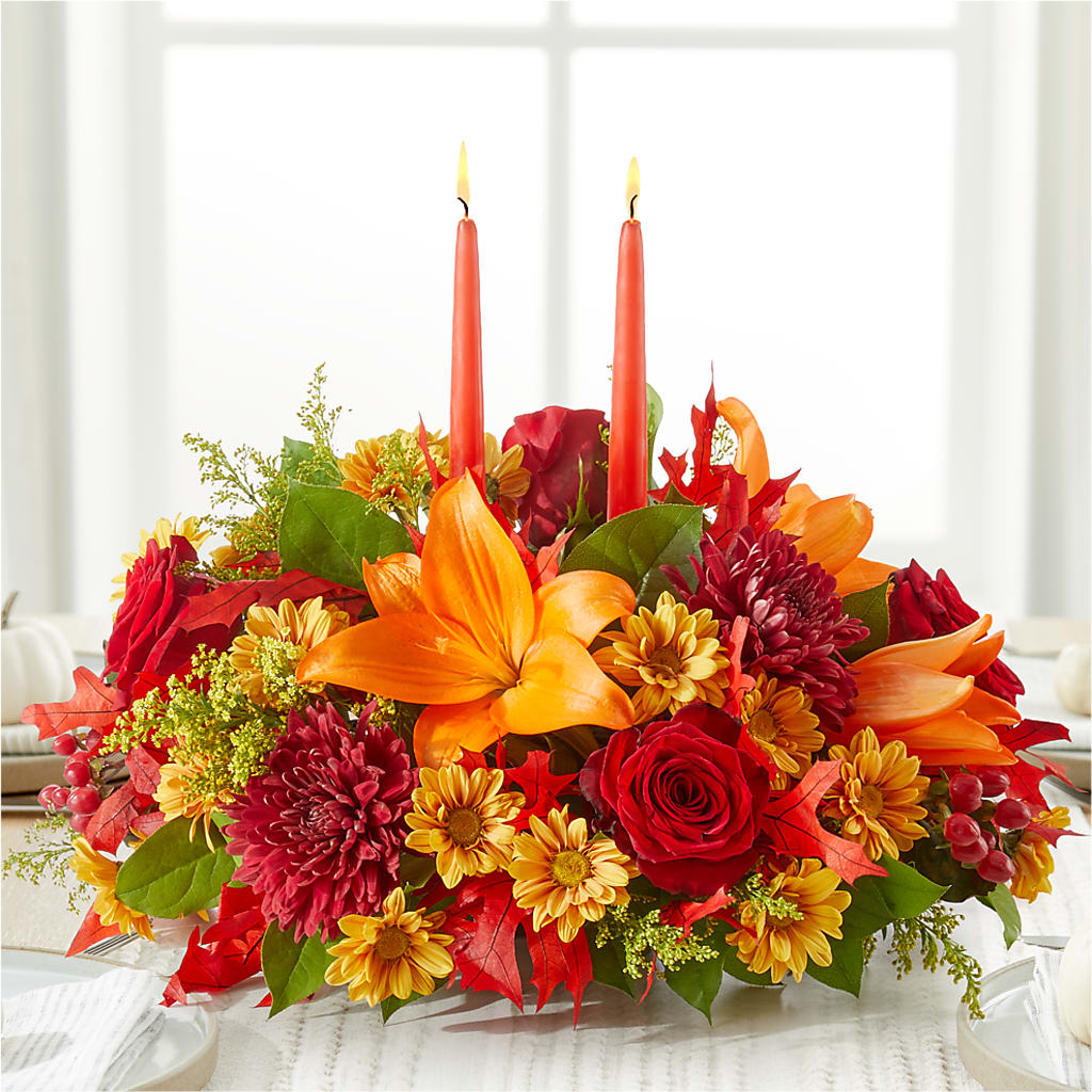 Autumn's Embrace Centerpiece –  Corner Flowers, Brooklyn NY