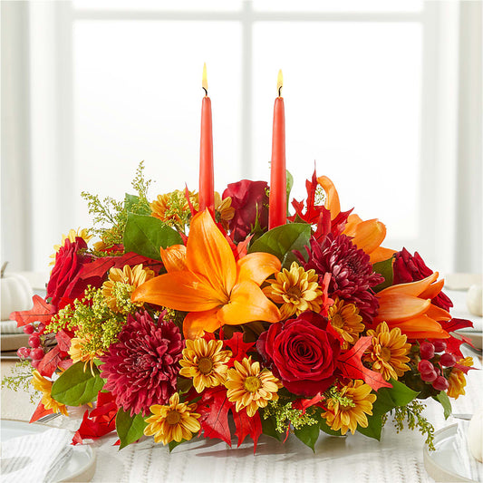 Autumn's Embrace Centerpiece –  Corner Flowers, Brooklyn NY