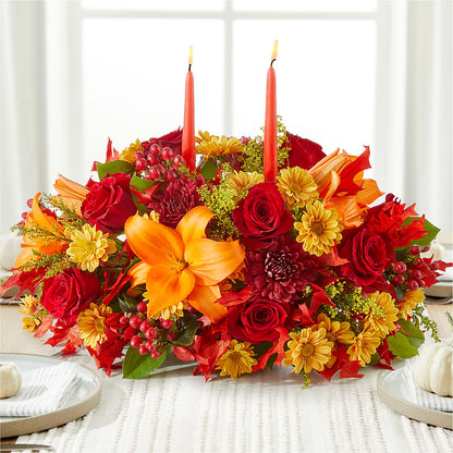 Autumn's Embrace Centerpiece –  Corner Flowers, Brooklyn NY