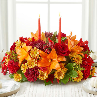 Autumn's Embrace Centerpiece –  Corner Flowers, Brooklyn NY