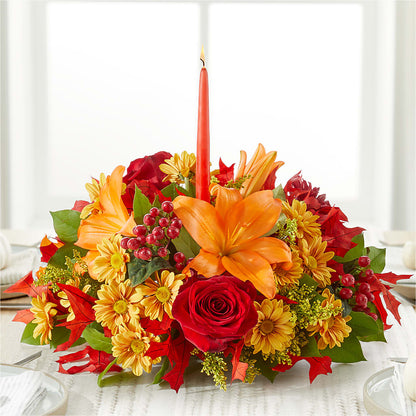 Autumn's Embrace Centerpiece –  Corner Flowers, Brooklyn NY
