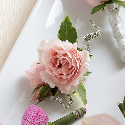 Pink Spray Rose Boutonniere –  Corner Flowers, Brooklyn NY
