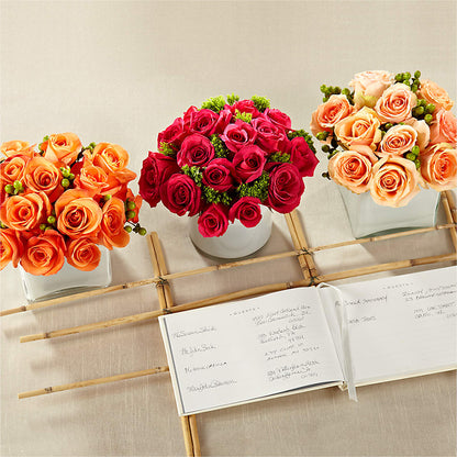 Dawn Rose Centerpiece –  Corner Flowers, Brooklyn NY